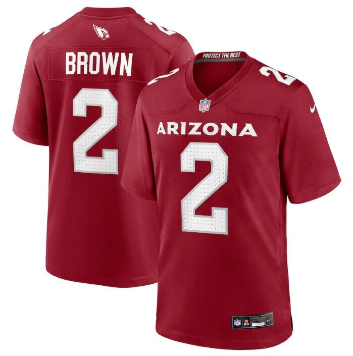 Men's Arizona Cardinals #2 Marquise Brown Red Stitched Game Football Jersey Men's Arizona Cardinals #2 Marquise Brown Red Stitched Game Football Jersey